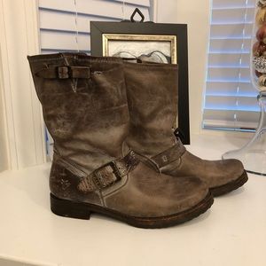 Frye Veronica Short Boot Slate Burnished Antiqued